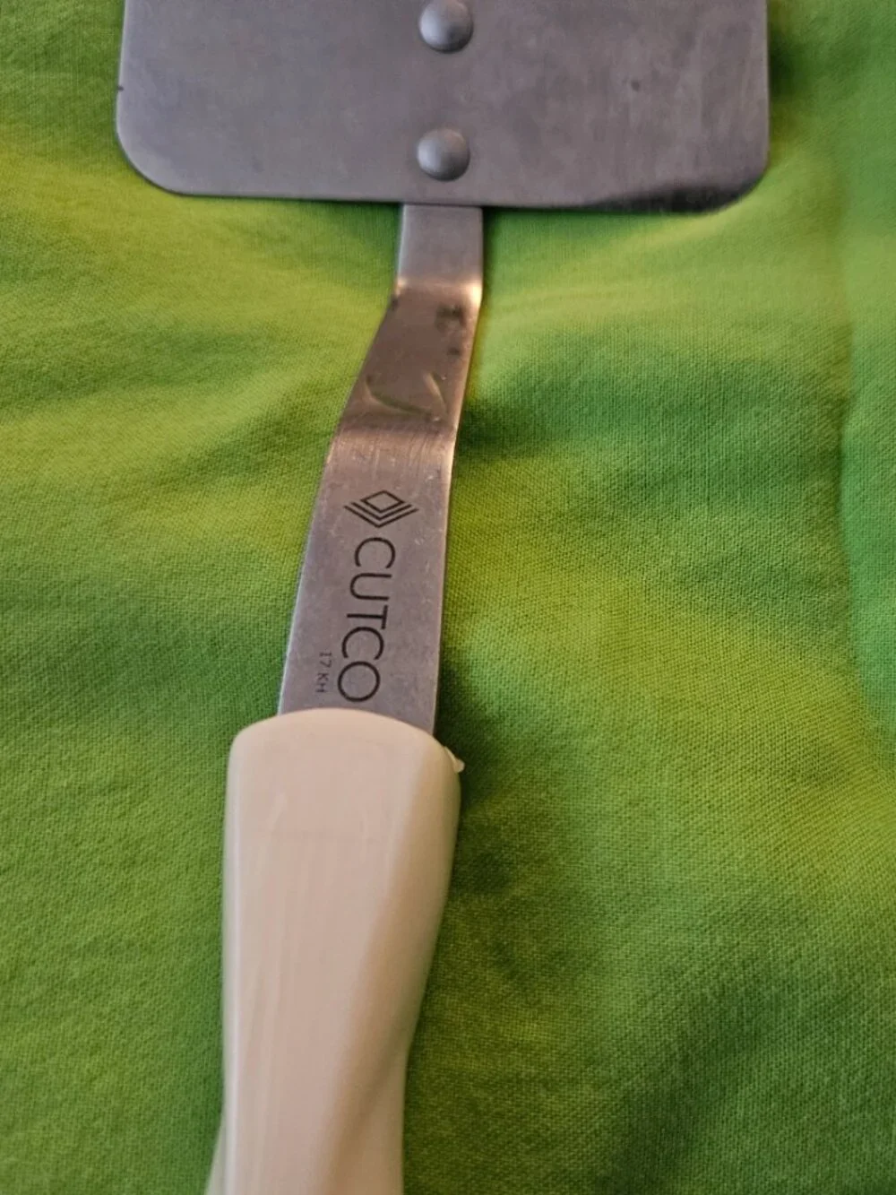Vintage CUTCO White Pearl Lot Of 3 Spatula Ladle Serving Spoon READ